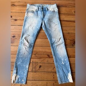 Diesel Thavar Slim-Skinny Jeans Wash 0880M Light Blue Distressed 28x30